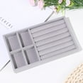 thumbnail image 6 of Storage Tray Ornaments Organizer Travel Jewelry Tray Case Fashion Earring Holder Bracelets Rings Storage Rotating Jewelry Box Jewelry Accessory BEIGE 10, 6 of 8