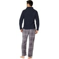 thumbnail image 2 of Mens Pajama Long Sleeve Top and Buffalo Plaid Pants Loungewear, Multi, Size: Medium, 2 of 5