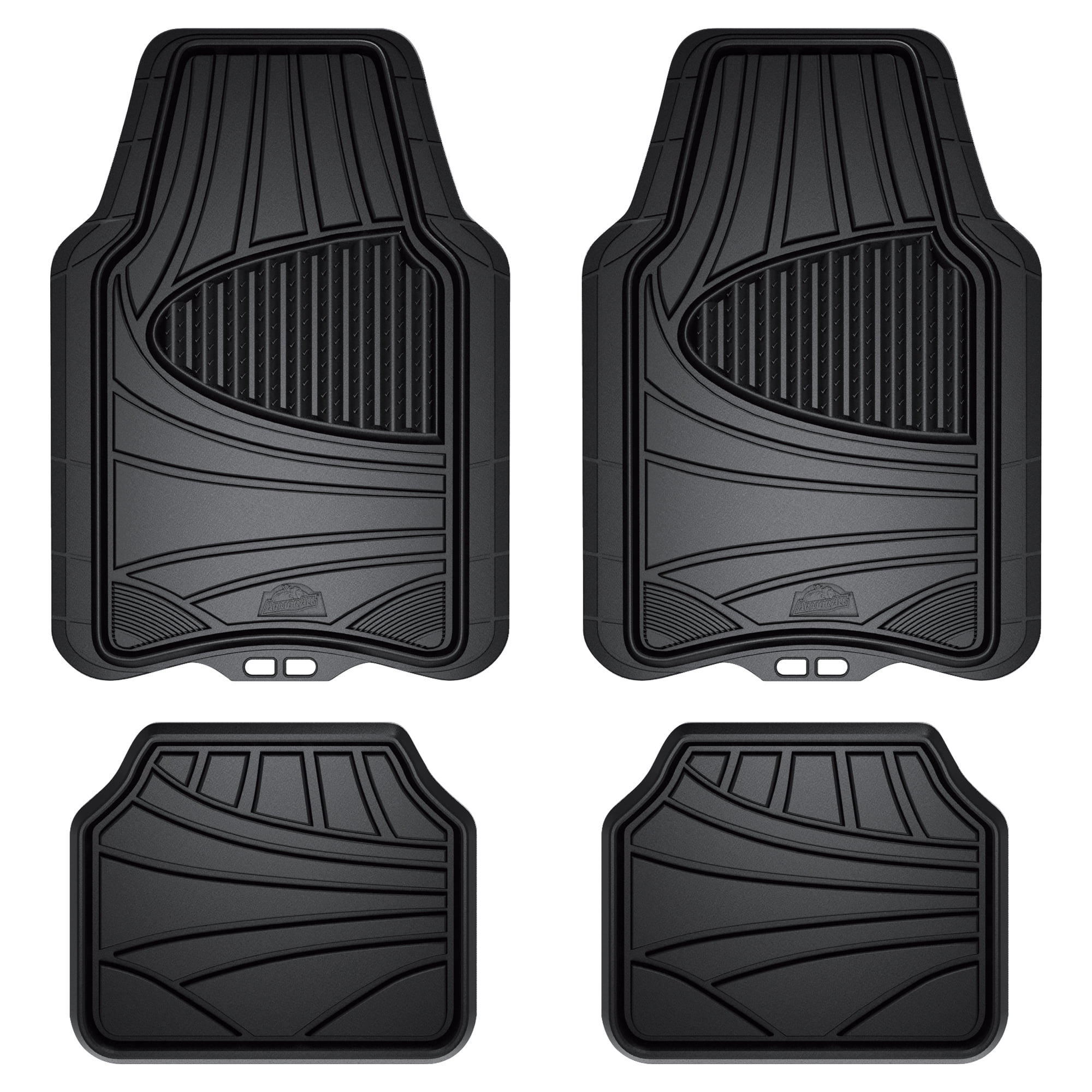 ArmorAll All-Weather Floor Mats for Cars Trucks and SUVs Black 4-Piece