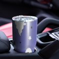 thumbnail image 4 of 30oz Halloween Ghost Bat Pattern Tumblers Stainless Steel Tumbler with Lid and Straw,Vacuum Insulated Double Wall Travel Tumbler Cups Mug with Cleaning Brush for Coffee,Tea, 4 of 7