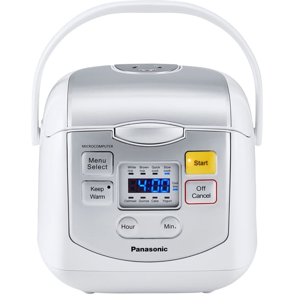 Panasonic SR-ZC075K 4-Cups (Uncooked) Rice Cooker & Multi-Cooker, White