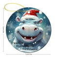 thumbnail image 2 of Ornament I Want A Hippopotamus for Christmas Customized Round Ceramic Ornament Cute Hippo Xmas Holiday Keepsake Christmas Tree Decoration Merry Xmas for Family & Friends, 2 of 8