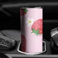 thumbnail image 2 of Strawberry 20 Oz Insulated Stainless Steel - Double Wall Vacuum Coffee- Birthday Gifts for Mom Sister Friends Women, 2 of 7