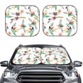 thumbnail image 2 of Xecao Pretty Floral With Leaves for Foldable Car Sun Shades (2-Pack) offer sun protection with an easy-fold design for convenient windshield shading., 2 of 7