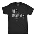thumbnail image 1 of Mens Web Designer T Shirt Funny Sarcastic Halloween Spider Internet Programmer Humor Tee (Heather Black) - XXL, 1 of 3
