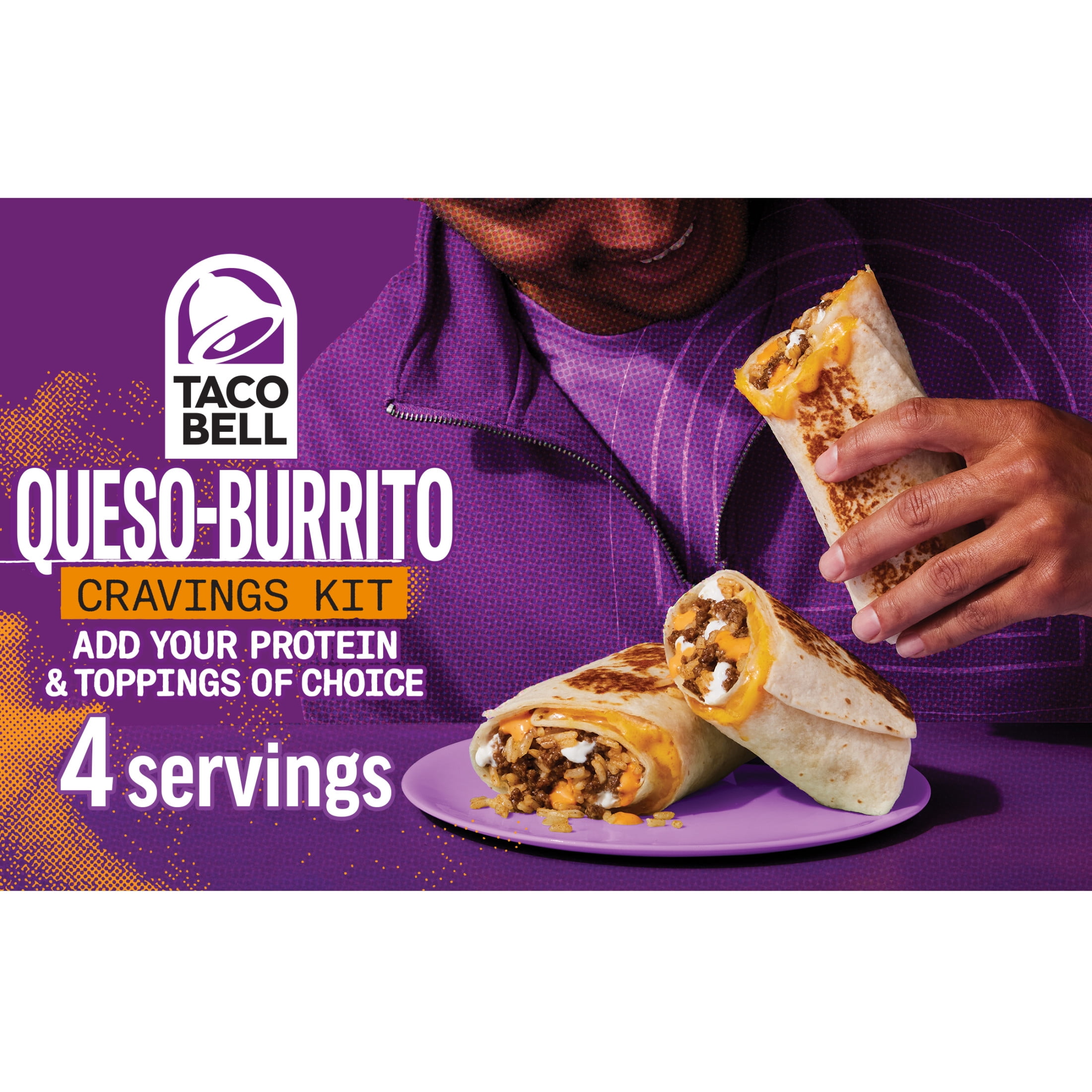 (3 pack) Taco Bell Queso-Burrito Cravings Kit, 21.5 oz Box