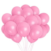 Matte Pink Balloons - 12 Inch Latex Balloons - 36 Pack