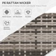 thumbnail image 4 of Outsunny 4 Pcs Garden Rattan Wicker Furniture Set w/ Cushions Grey, 4 of 10