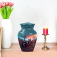 thumbnail image 7 of JAGASY Bike Urn for Ashes Adult Male & Female, Blue Small Urns for Human Ashes Keepsake, Sunset Cemetery Tree Decorative Urns for Mom, Memorial Mini Cremation Urn for Dad, (3 Inch), 7 of 7