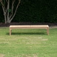 thumbnail image 3 of Ash & Ember Grade A Teak 71" Marley Backless Outdoor Patio Bench, Spa or Garden Seating, Weather Resistant Patio Lounge Bench for Deck, Porch, or Backyard Indoor Outdoor Use, Gently Curved Seat, 3 of 6