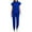Blue, variant on Wdfiry Medical Scrub Set for Women, Modern Stand Collar Scrub Top & Jogger Pant with Pockets Professionals Soft Stretch Athletic Nursing Uniform Workwear