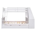 thumbnail image 6 of Newboti Furniture Twin over Full Bunk Bed with Trundle and Built-in Desk, Three Storage Drawers and Shelf, White NO.43789, 6 of 15