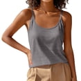 thumbnail image 1 of Ltctricy Camisoles pour Femmes à Bretelles Spaghetti, Encolure Dégagée, T-Shirts Sans Manches, T-Shirts Doux Décontractés, Blouses, Camisoles Confortables, 1 of 6