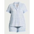thumbnail image 6 of Joyspun Women's Dreamy Soft Collection Notch Collar Top and Shorts Pajama Set, 2-Piece, Sizes XS-3X, 6 of 6