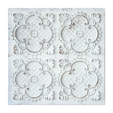 Artistic 3D ceiling tile, Easy to Install PVC Panels, for Nightclub PL80 Distress crack white black color 10Pcs/pack
