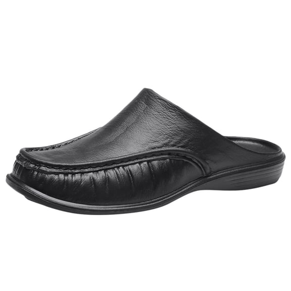 EQWLJWE Sandals Men's Closed Toe Stylish Comfortable Shoes Soft Bottom Non-slip Outdoor Indoor Slippers