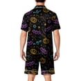 thumbnail image 4 of Pumpkin Pajamas Men Matching Halloween Pajamas Halloween Pjs Halloween Pajamas Men Cute Halloween Pajamas for Men Men 2 Piece Halloween Pajamas Outfits Pumpkin Print Short Sleeve, Black, L, 4 of 4