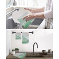 thumbnail image 5 of Green Coastal Wave Kitchen Dish Towels for Drying Dishes Set of 2, Summer Modern Ocean Beach Waffle Weave Microfiber Hand Tea Bathroom Towels Quick Dry & Absorbent Towel 12x12, 5 of 7