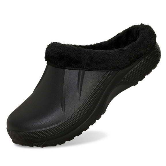 Mens Slippers,Non Chef Clogs Kitchen Work Shoes for Men Women Comfort Restaurant Footwear,Slippers for Men,Black,8