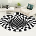 thumbnail image 3 of Alfombra redonda 3D para sala de estar, felpudo, manta para mesa de centro, alfombra decorativa óptica 3D para dormitorio, comedor, oficina, 3 of 10