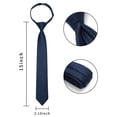 thumbnail image 4 of Ties for Child Navy Blue Solid Color Pre-Tied Necktie Weddings School Uniforms Kids Tie, 4 of 8