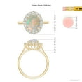thumbnail image 4 of ANGARA Natural Oval 1.45 ct Opal Ring with Floral Diamond Halo in 14K Yellow Gold for Women (Size-10x8mm) | October Birthstone, Birthday, Anniversary, Jewelry Gift for Women | Natural Opal Ring, 4 of 10