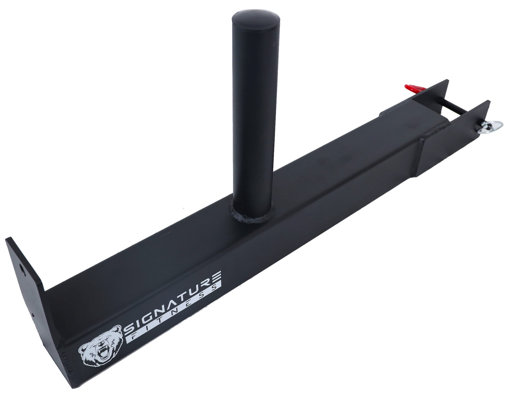 Signature Fitness Plate Loaded Lever Arm Attachment for Power Racks and Squat Stands - Fits Most Racks, Black