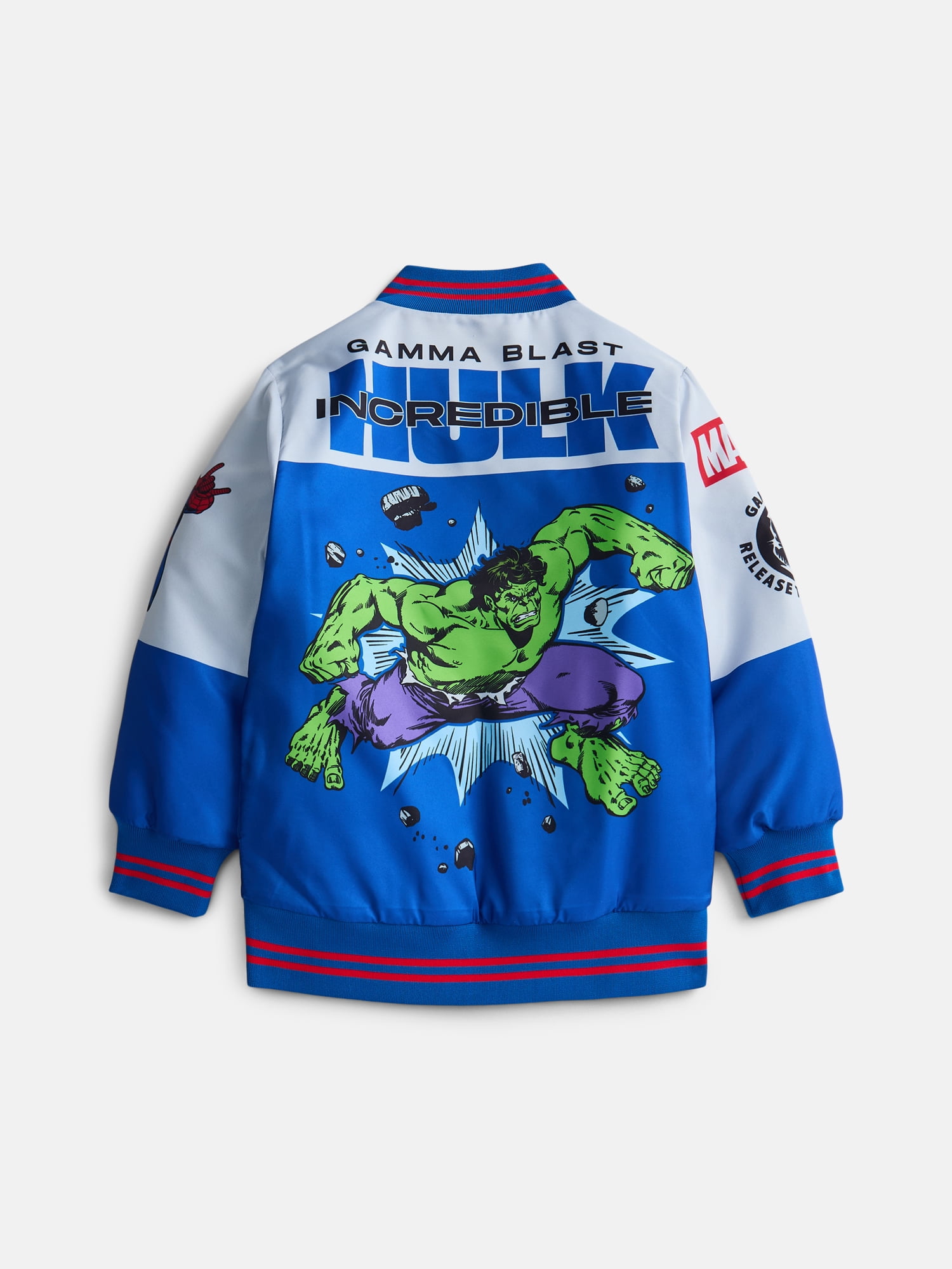 Marvel Comics Boys Retro Jacket with Long Sleeves, Sizes 4-12