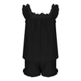 thumbnail image 5 of OSFVNOXV Pajamas for Women Plus Size Lounge Set,2-Piece Cute Silky Pajama Tank Top with Elastic Waist Shorts Soft Comfy Sleepwear,XL-5XL, 5 of 6
