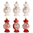 thumbnail image 3 of 6pcs Christmas Candy Ornament Gift Set - Painted Festive Christmas Tree Hanging Decorations, Colorful Holiday Ornaments for Home & Party, Cute Gift Boxed Xmas Keepsakes, 1.6*3.5*1.2in, Multicolour, 3 of 8