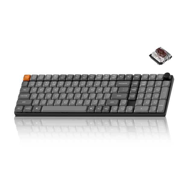 Teclado mecánico Keychron K17 Max inalámbrico con switches Brown