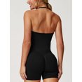thumbnail image 3 of IDOPIP Workout Sets for Women 2 Piece Seamless Impact Longline Strappy Halter Sports Bra Tank Top Scrunch Butt High Waist Biker Shorts Gym Set Yoga Outfit, 3 of 7