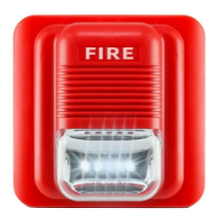 24V Small High-Decibel Fire Alarm Horn Outdoor Wired Sound and Light Siren for Fire Emergency