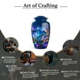 thumbnail image 6 of KARYLIZ Frogs Funeral Urn - Urn Box For Ashes Adult Male - Cremation Urns For Burial - Large Purple Urns For Human Ashes Adult Female - Luminous Flowers Decorative Funeral For Men & Women 10 Inch, 6 of 7