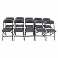 thumbnail image 4 of Techtongda 10 Pack Black Plastic Commercial Folding Stackable Chairs Plastic Folding Chair, 4 of 19