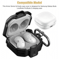 thumbnail image 3 of GREHOME Samsung Galaxy Buds 2 Shockproof Earbud Case, Black & Purple, 3 of 9