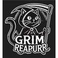thumbnail image 2 of Black Cat Grim Reapurr Adult Black Crew Neck Short Sleeve Tee-3XL, 2 of 2