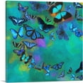 thumbnail image 1 of ARTCANVAS Teal Blue Butterfly Wings Insect Canvas Art Print - Size: 12" x 12" (0.75" Deep), 1 of 9