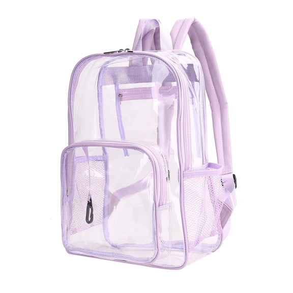 MKF Collection Cleo Transparent Backpack for Women, Crystal-clear PVC bag, top handle Bookbag by Mia K