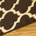 thumbnail image 2 of Modern Quatrefoil Coffee Hallway Runner Rug by Blue Nile Mills, 2 of 3