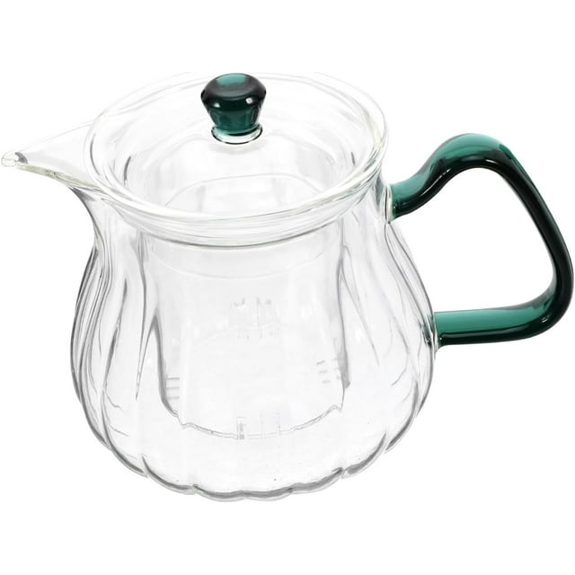 HUGFEGWE High-Temperature Resistant Glass Teapot Infuser 570ml Loose Tea Kettle Teapot Strainer Home Use Tea Party CA919-104255