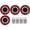 Black Red, variant on YAHHU 4Pcs 1.9in / 4.82cm Aluminium Beadlock Wheel Rims Hubs Upgrades for SCX10 1/10 RC Crawler Car Modification Parts, Heavy Duty Replacements (Black Red)[cite: 1]