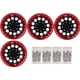 thumbnail image 1 of 4 cubos de llantas de aluminio Beadlock de 1,9 pulgadas para coche trepador de control remoto SCX10 1/10 (negro rojo), 1 of 9