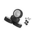 thumbnail image 1 of Transemion Front Rear Buggy Tires 1:10 Car Crawler Parts Glued Accessories DIY for HSP White 1Set, 1 of 6