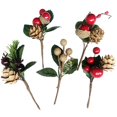 thumbnail image 2 of Artificial Berry Picks Christmas Picks with Red Berries and for Christmas DIY Crafts Gift Wrapping Flower Arrangements Wreaths Holiday Floral Picks Christmas Deco, 2 of 7