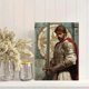 thumbnail image 2 of Qisvanset 12x16 Inch 2D Flat Framed Canvas Art, Armor of God Vintage Sunday School Bible Verse Jesus Wall Art, 2 of 5