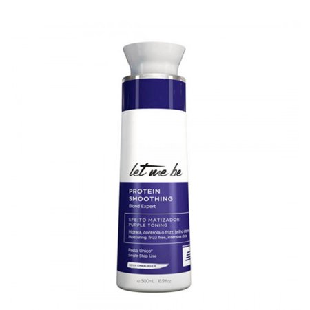 Let Me Be - Linha Protein Smoothing (Blond Expert) - Alisante Organico Matizante 500 Ml - (Protein Smoothing (Blond Expert) Collection - Purple Toning Organic Straightener 16.90 Fl Oz)