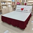 thumbnail image 1 of UHUSE Microfiber Bedding Bed Dust Ruffle Stretch Bed Skirt Hollow Dust Ruffle Valance, 1 of 6