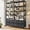 Grey, variant on Bookshelf with 8 Fabric Drawers, 7-Tier Bookcase with Baffles Display Shelves, Large Book Shelf for Living Room Home Office, Black
