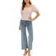 thumbnail image 2 of INSPIRAR CHIC Blusa Floral para Mujeres Cuello Cuadrado con Escote en Corazón Manga Abullonada Espalda Fruncida Top Casual Blanco Rojo XS, 2 of 7
